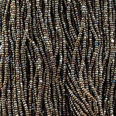 13/0 Charlotte Cut Preciosa (Czech) Bead Opaque Brown AB Strung